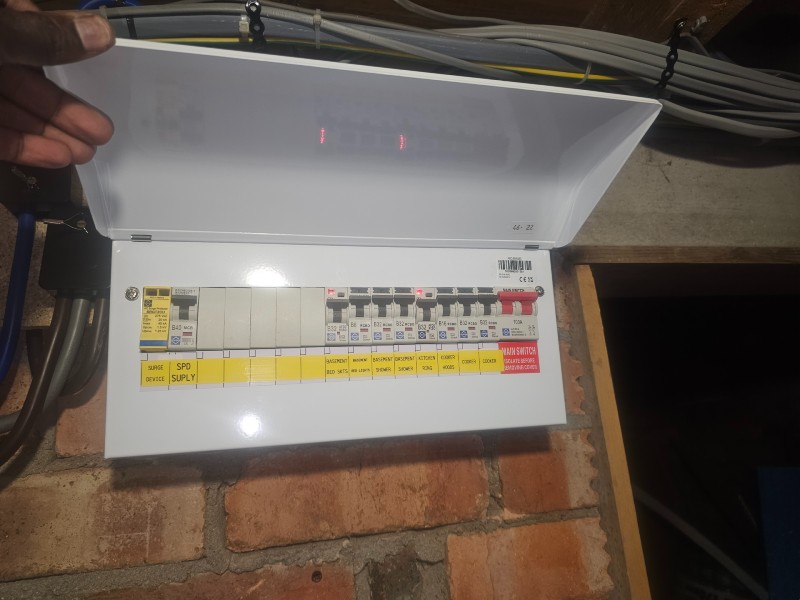 New consumer unit installation